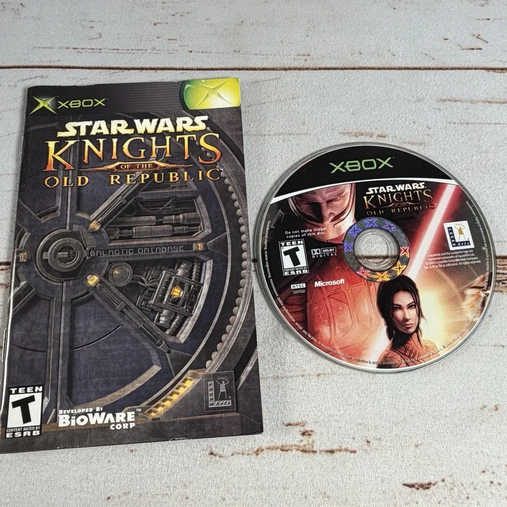 Star Wars Knights of the Old Republic Xbox Disc & Manual Only Resurfaced